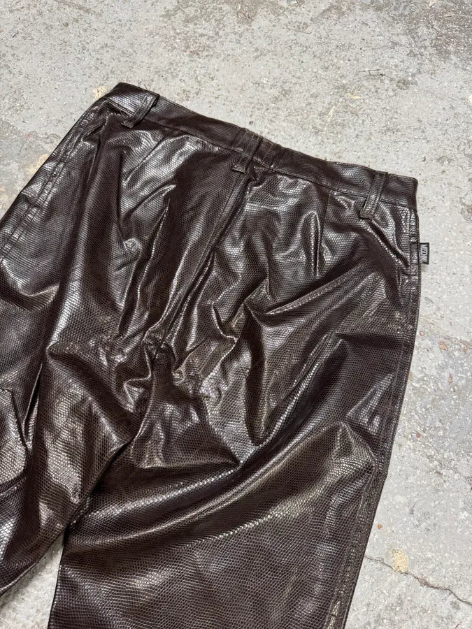 2000s Moschino Brown Snake Effect Pants VrreLtN 7