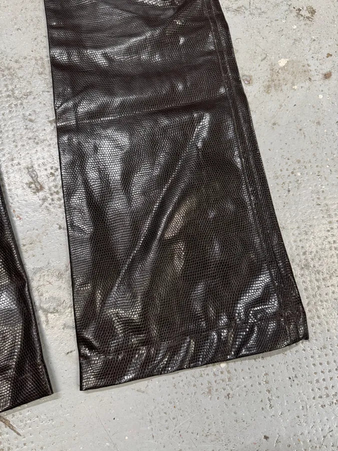 2000s Moschino Brown Snake Effect Pants VrreLtN 8