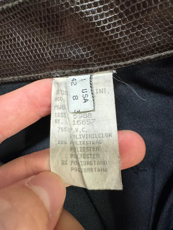 2000s Moschino Brown Snake Effect Pants VrreLtN 9