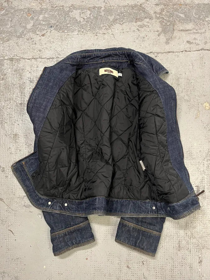 2000s Moschino Cargo Navy Brut Denim Jacket AgLOmDn 7