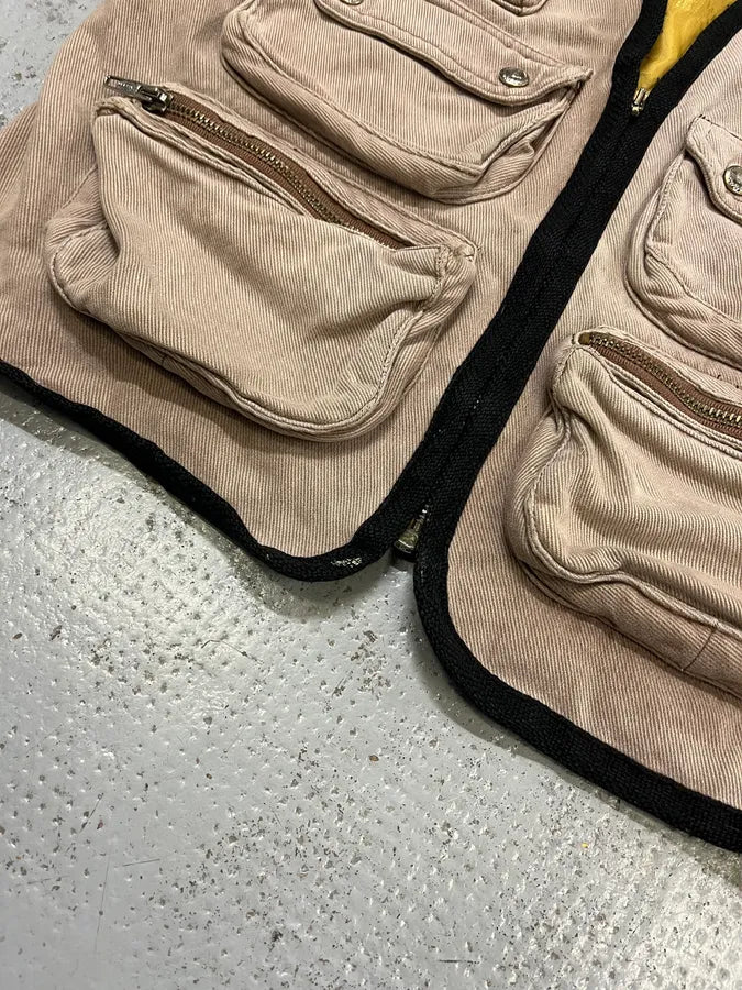2000s Moschino Cargo Utility Beige Vest DfEBxsC 4
