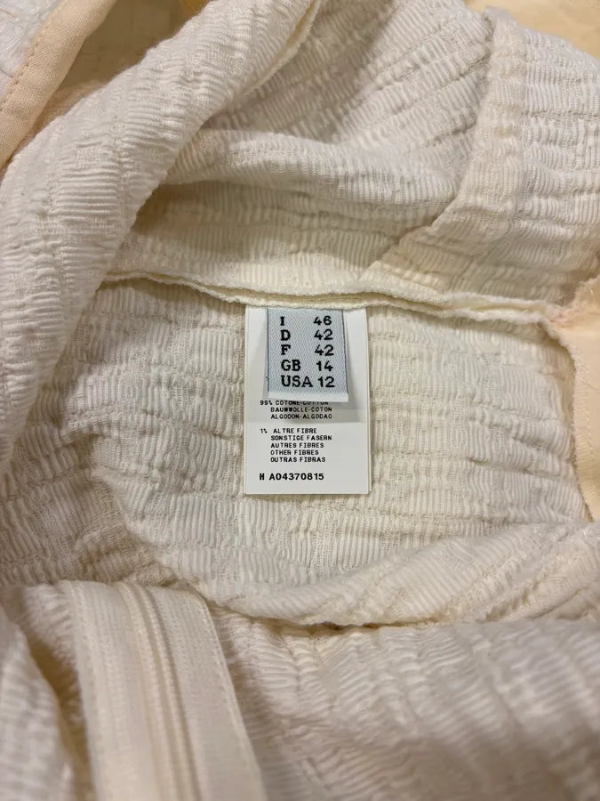 2000s Moschino Cream Beige Pleats Dress UiPTWfg 6