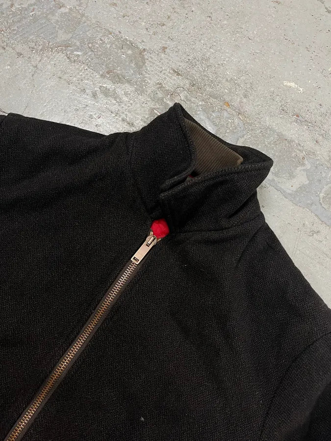 2000s Moschino Dark Brown Wool Bomber Jacket mHxTJBY 4