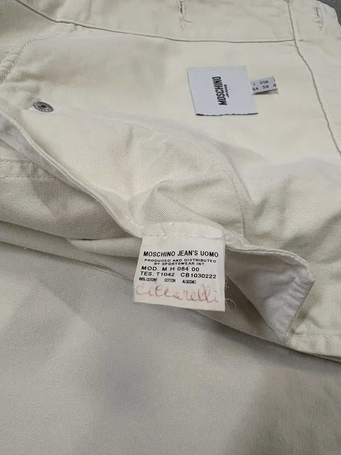 2000s Moschino Eroded Creamy White Buttoned Jacket sINvRaA 12