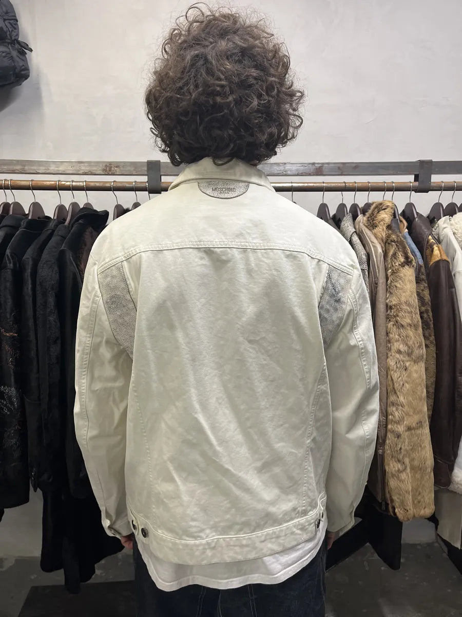 2000s Moschino Eroded Creamy White Buttoned Jacket sINvRaA 2