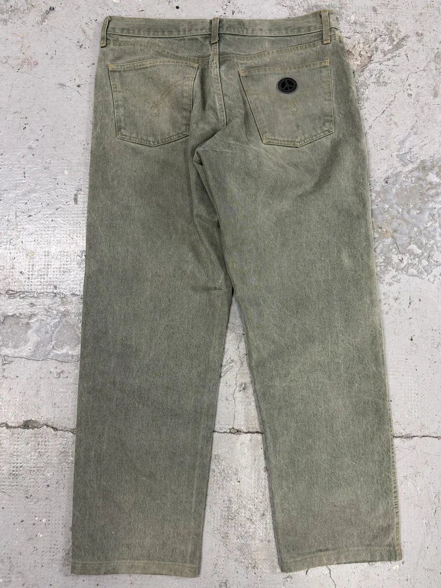 2000s Moschino Faded Wash Green Cozy Denim Jeans CAFKByM 5