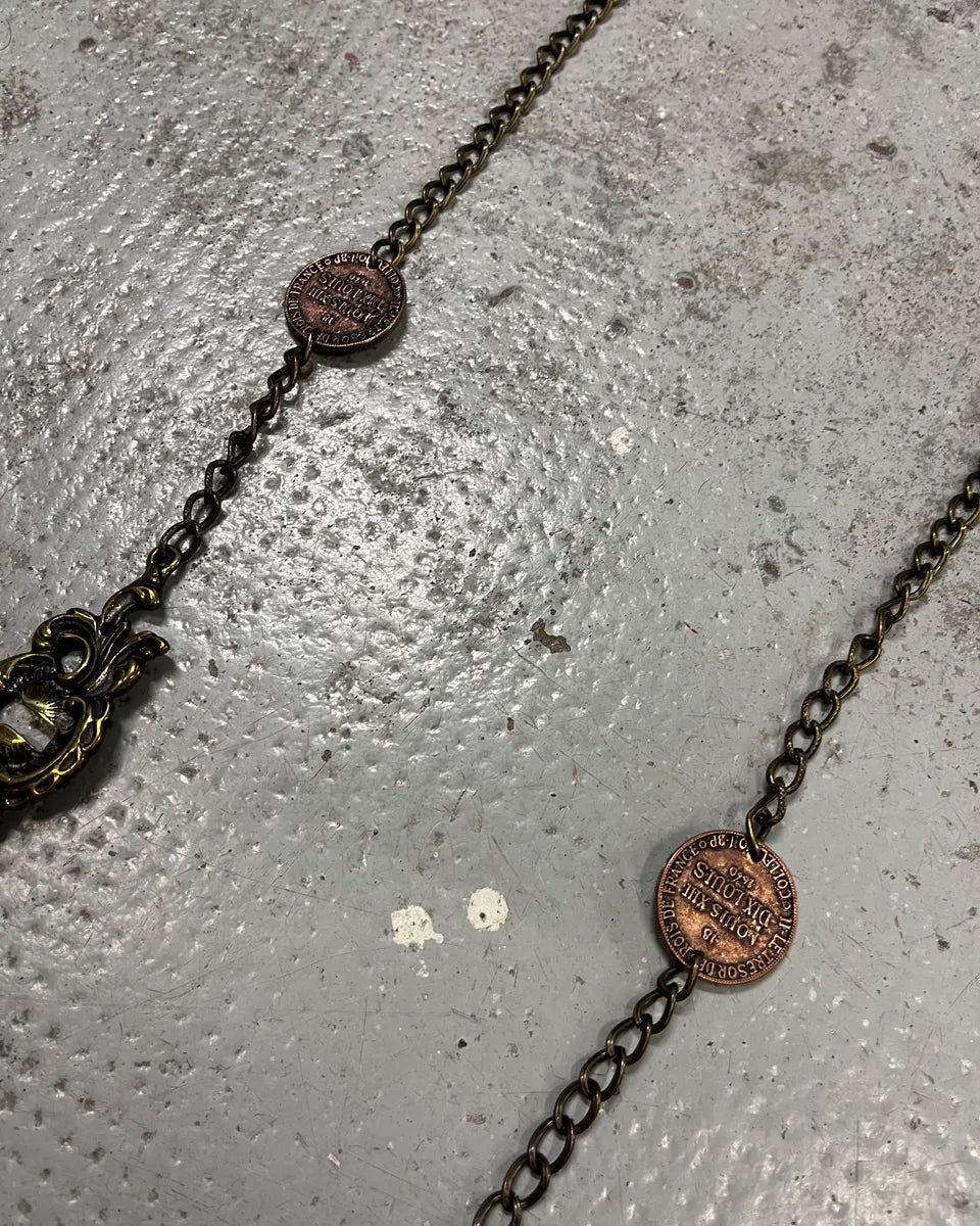 2000s Moschino Gold Metal Lock Charm Chain Necklace NhVDtMl 4