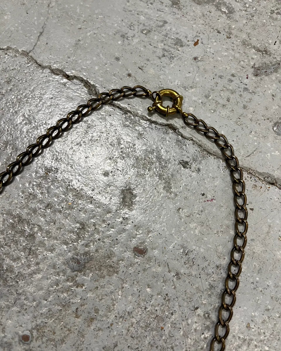 2000s Moschino Gold Metal Lock Charm Chain Necklace NhVDtMl 5