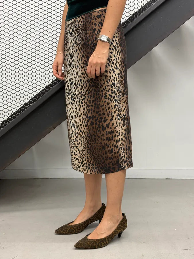 2000s Moschino Gradient Leopard Print Skirt ntltYHr 3