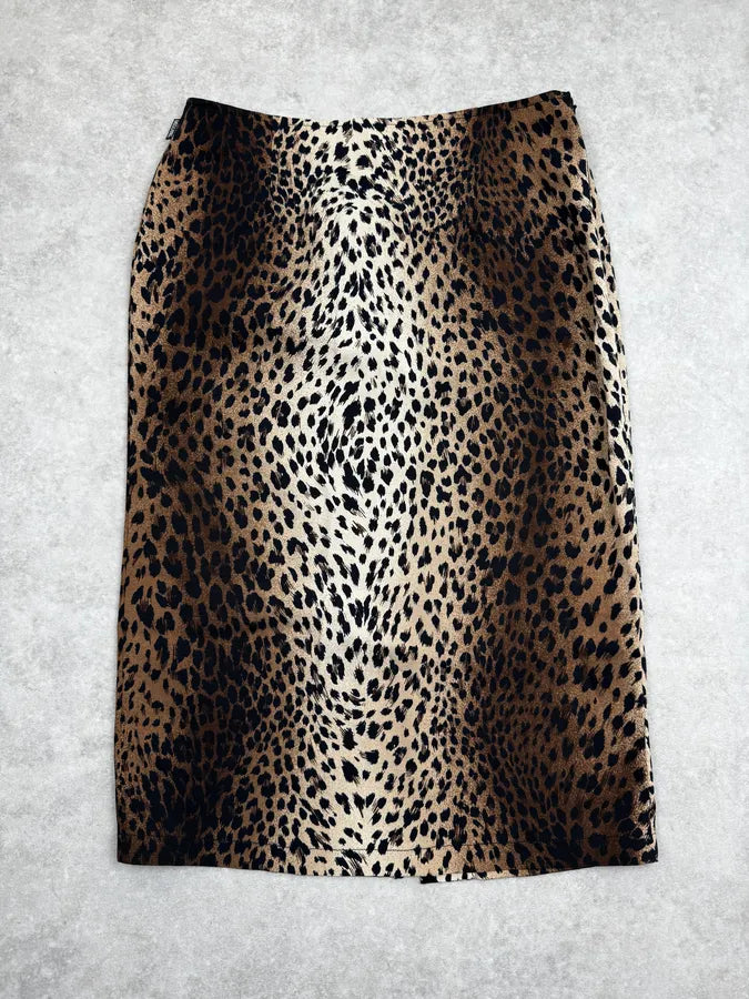 2000s Moschino Gradient Leopard Print Skirt ntltYHr 1