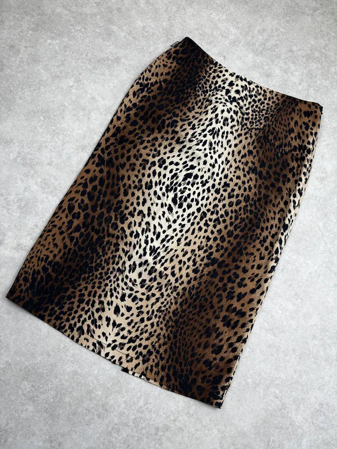 2000s Moschino Gradient Leopard Print Skirt ntltYHr 5