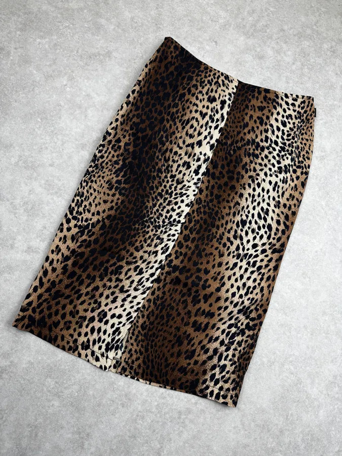 2000s Moschino Gradient Leopard Print Skirt ntltYHr 6