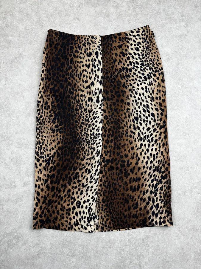 2000s Moschino Gradient Leopard Print Skirt ntltYHr 2