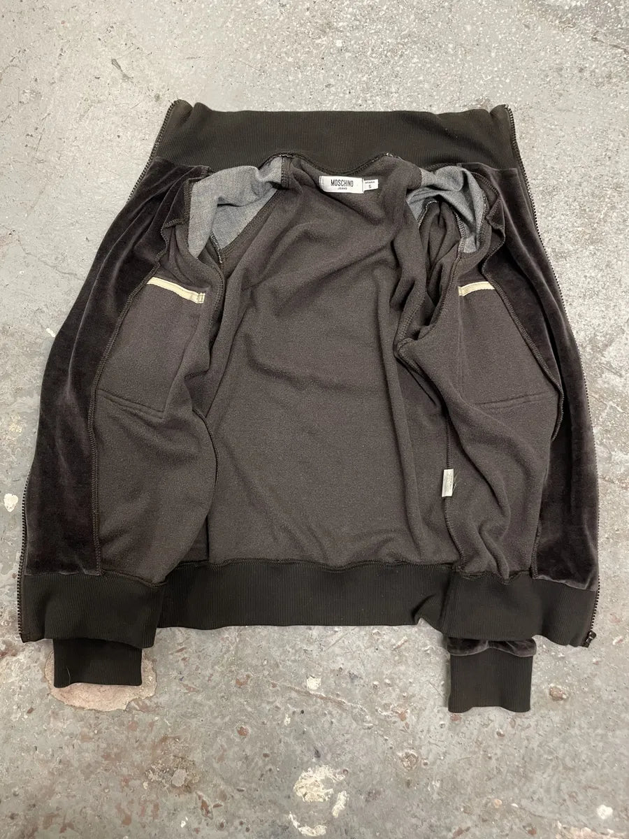 2000s Moschino Hybrid Velvet Denim Jacket (S) 3