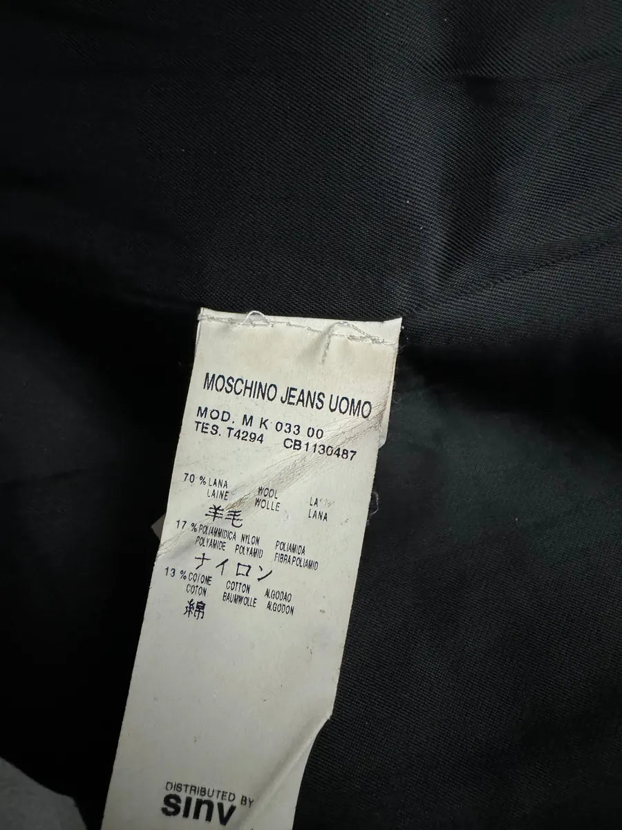 2000s Moschino Imperial Black Utilitarian Wool Trench Coat inypepJ 5