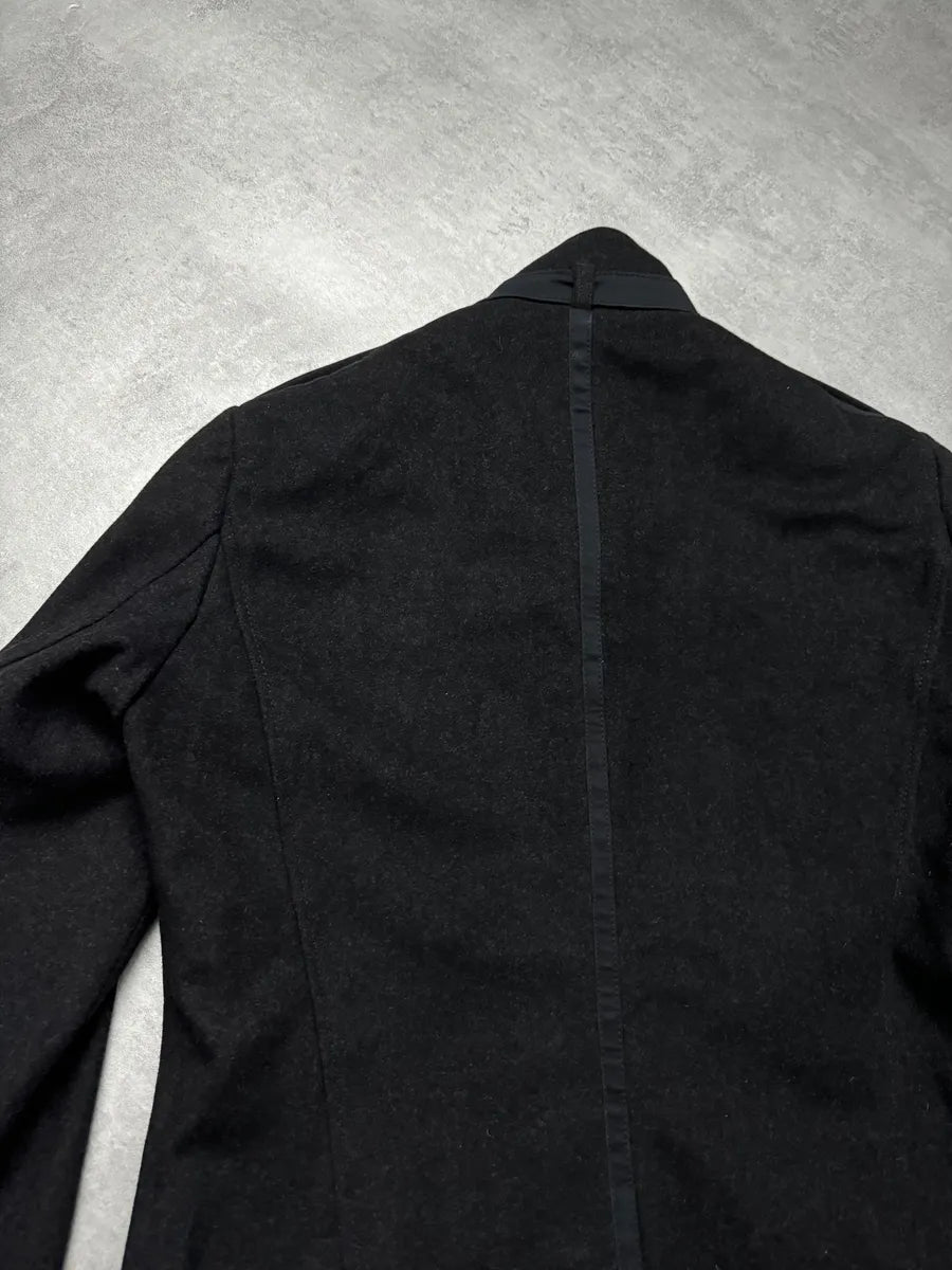 2000s Moschino Imperial Black Utilitarian Wool Trench Coat inypepJ 7