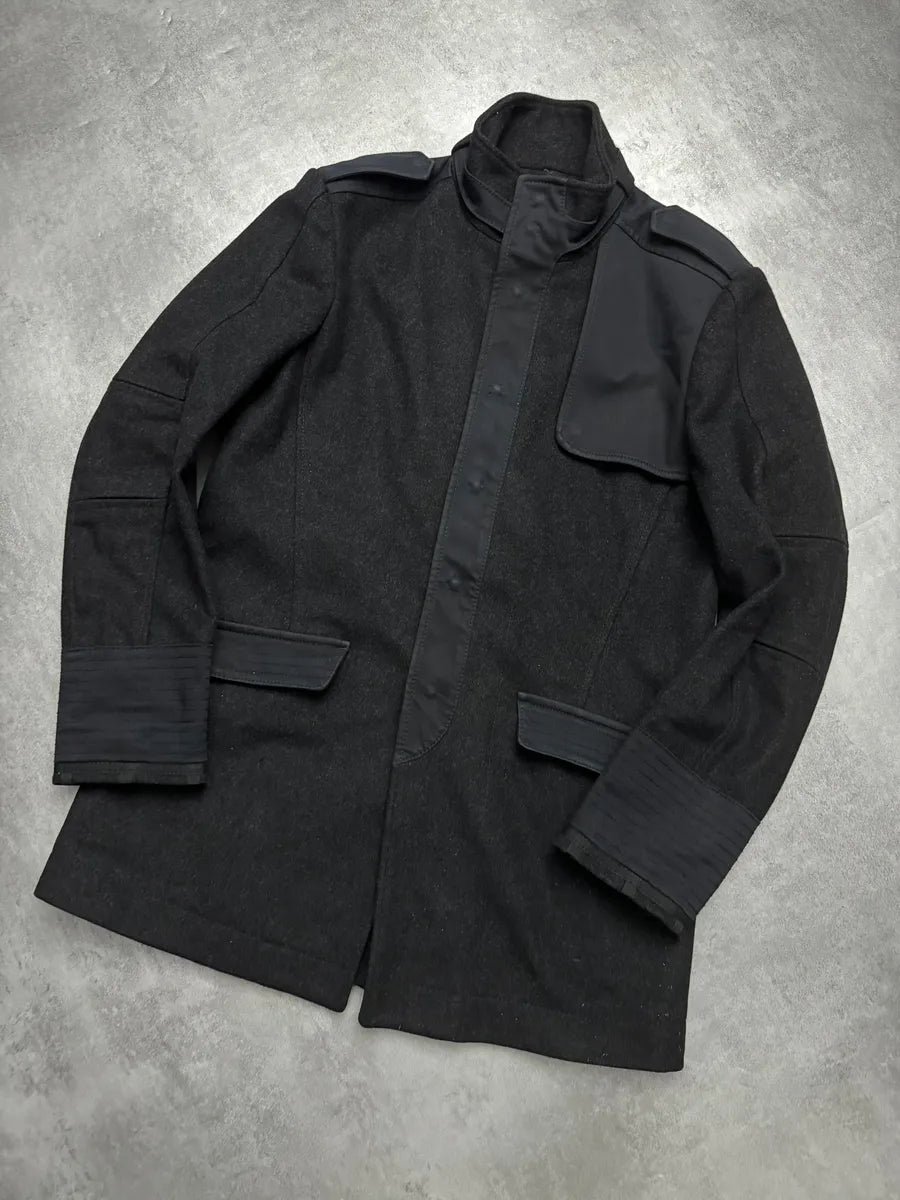 2000s Moschino Imperial Black Utilitarian Wool Trench Coat inypepJ 8