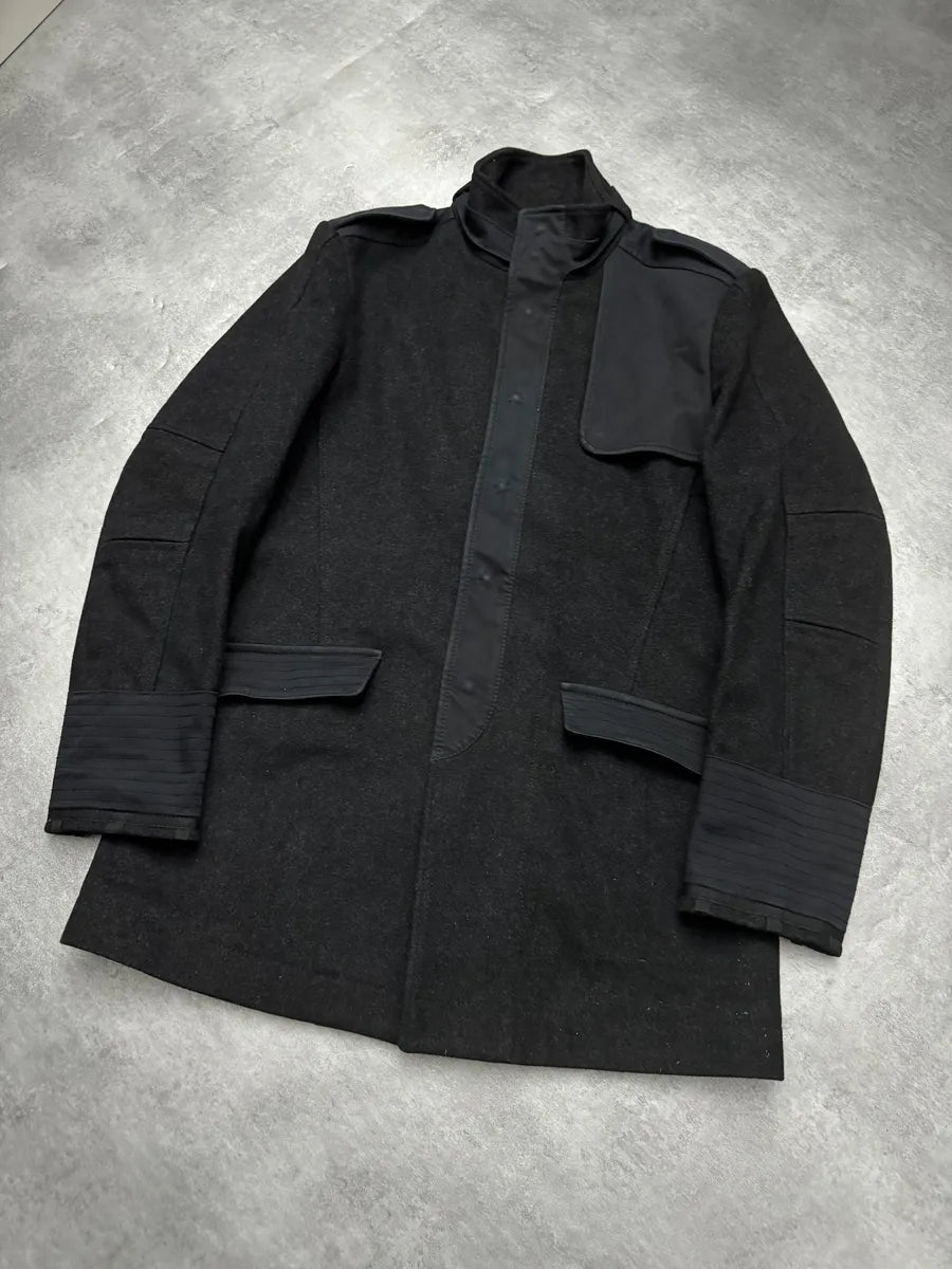2000s Moschino Imperial Black Utilitarian Wool Trench Coat inypepJ 9