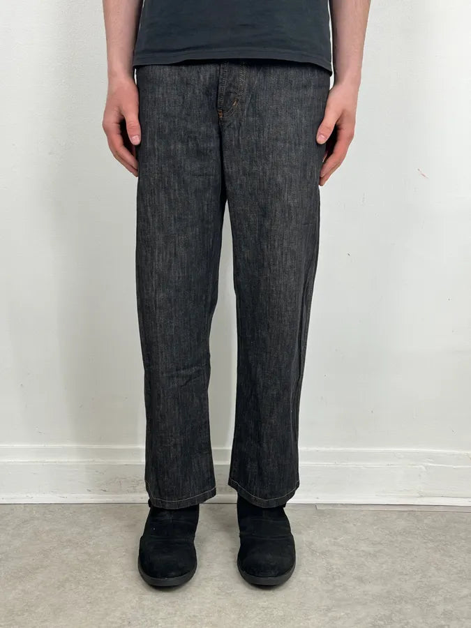 2000s Moschino Large Brut Navy Denim Jeans iLEsFhe 1