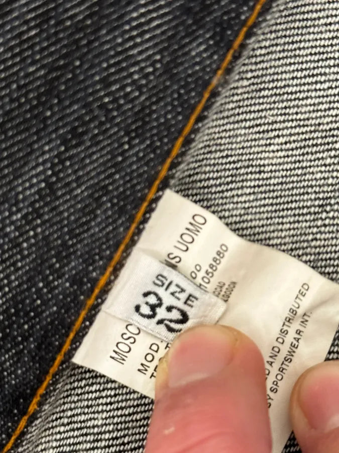 2000s Moschino Large Brut Navy Denim Jeans iLEsFhe 10
