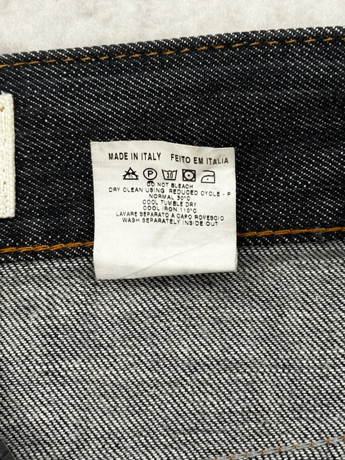 2000s Moschino Large Brut Navy Denim Jeans iLEsFhe 11