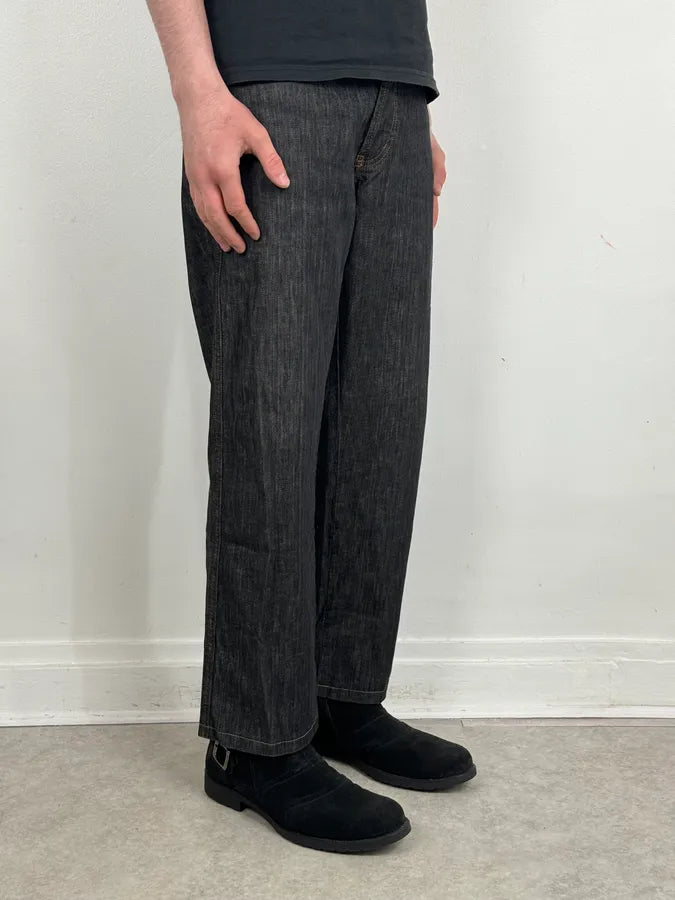 2000s Moschino Large Brut Navy Denim Jeans iLEsFhe 2