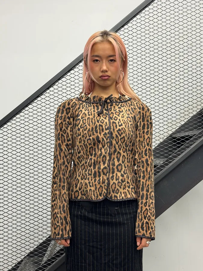 2000s Moschino Leopard Light Jacket MbpHZJT 0