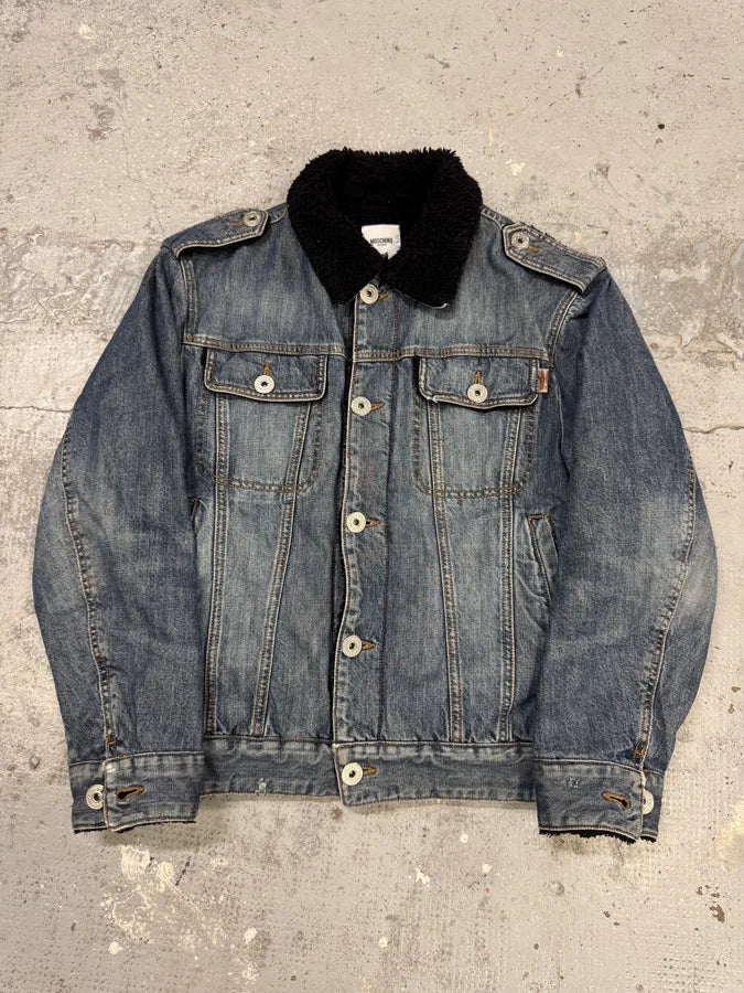 2000s Moschino Majestic Deer Blue Denim Jacket oQZmfUG 4