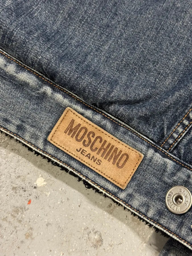 2000s Moschino Majestic Deer Blue Denim Jacket oQZmfUG 6
