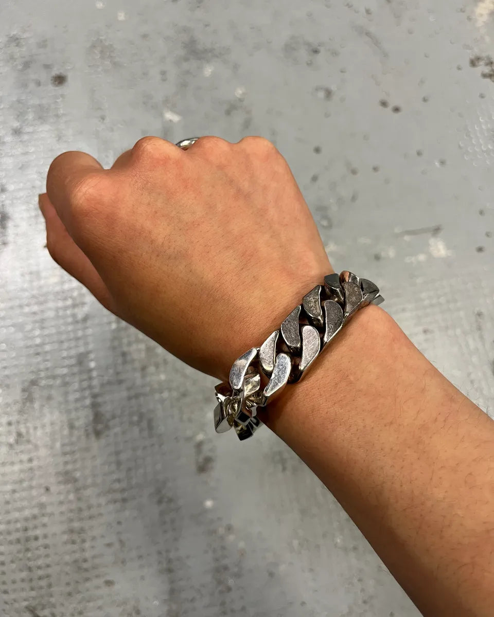 2000s Moschino Metal Chain Bracelet bcWxxdJ 0