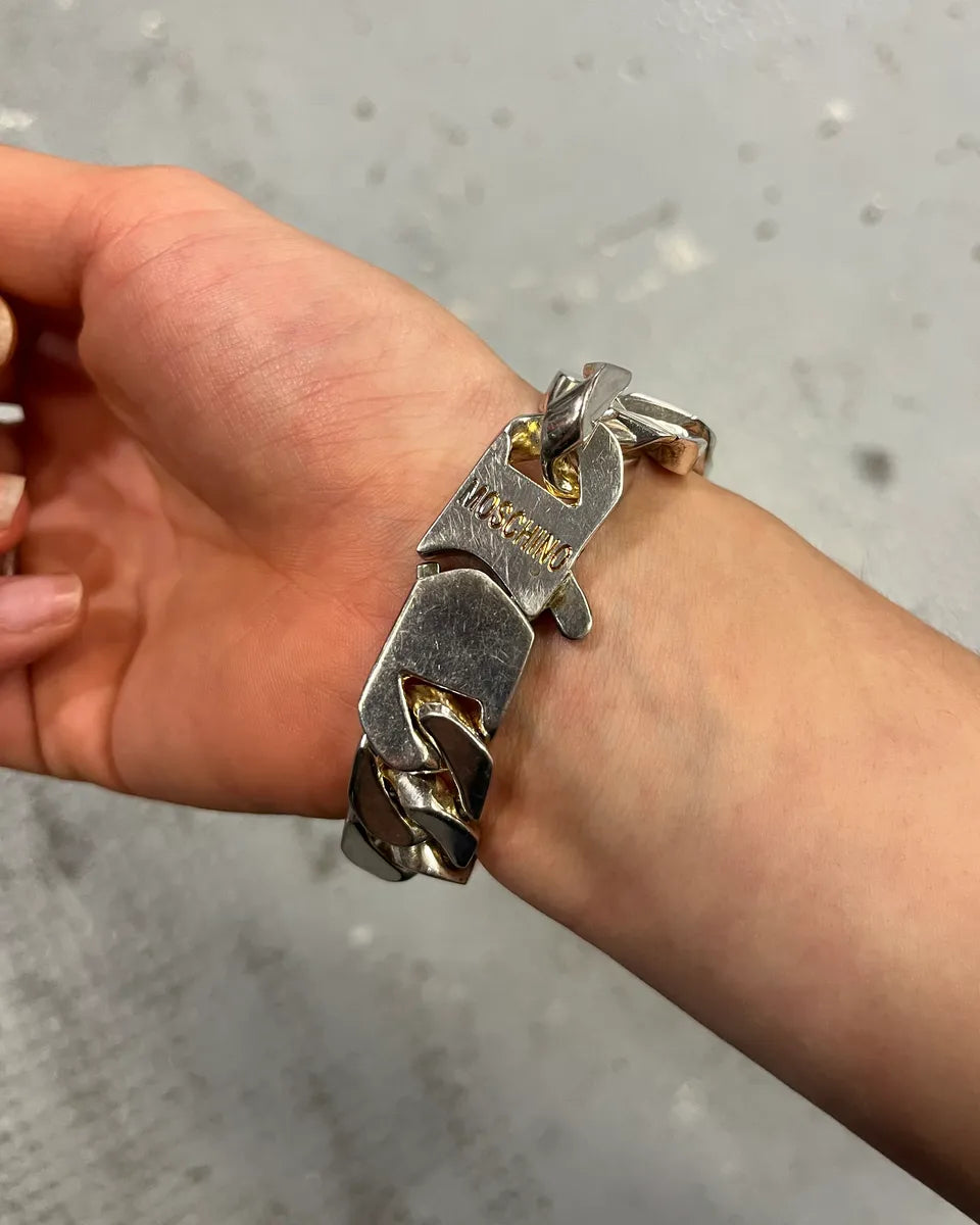 2000s Moschino Metal Chain Bracelet bcWxxdJ 3