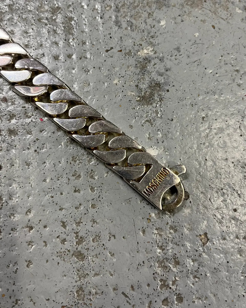 2000s Moschino Metal Chain Bracelet bcWxxdJ 5