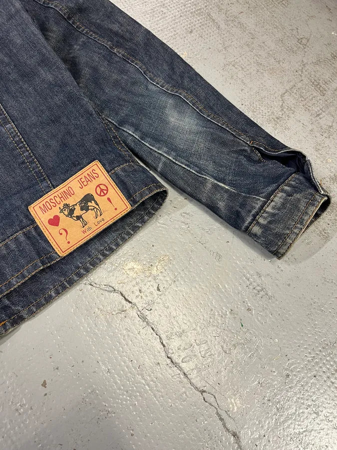 2000s Moschino Multi-Zip Blue Worker Denim Jacket KLgopfq 7
