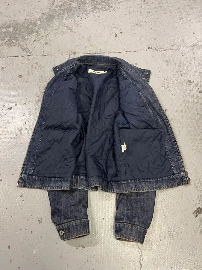 2000s Moschino Multi-Zip Blue Worker Denim Jacket KLgopfq 8