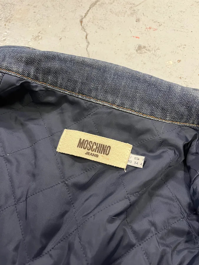 2000s Moschino Multi-Zip Blue Worker Denim Jacket KLgopfq 9
