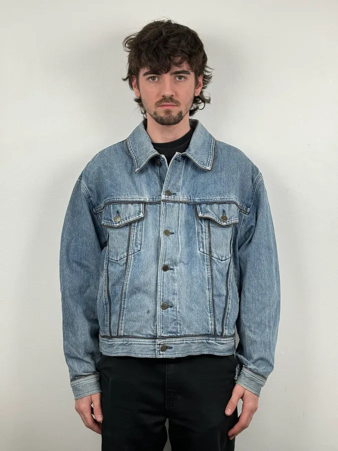 2000s Moschino Multi Zips Blue Aero Denim Jacket OzTfwIj 0