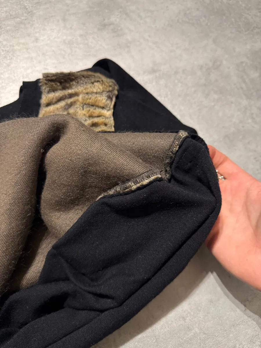 2000s Moschino Natural Faux-Fur Black Sweater TeloKES 5