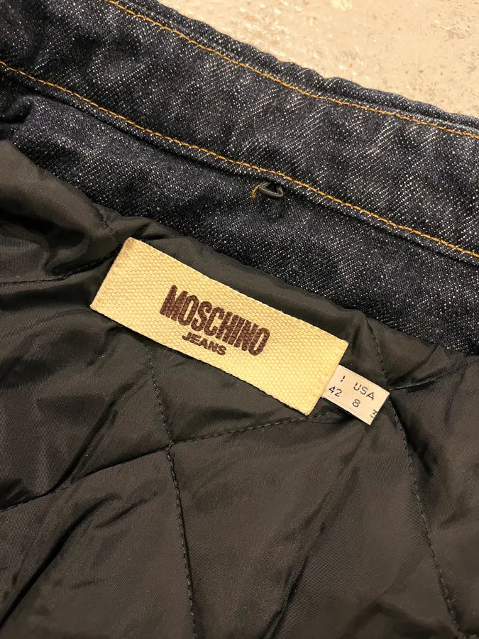 2000s Moschino Navy Brut Cargo Denim Jacket JCpcYlF 8