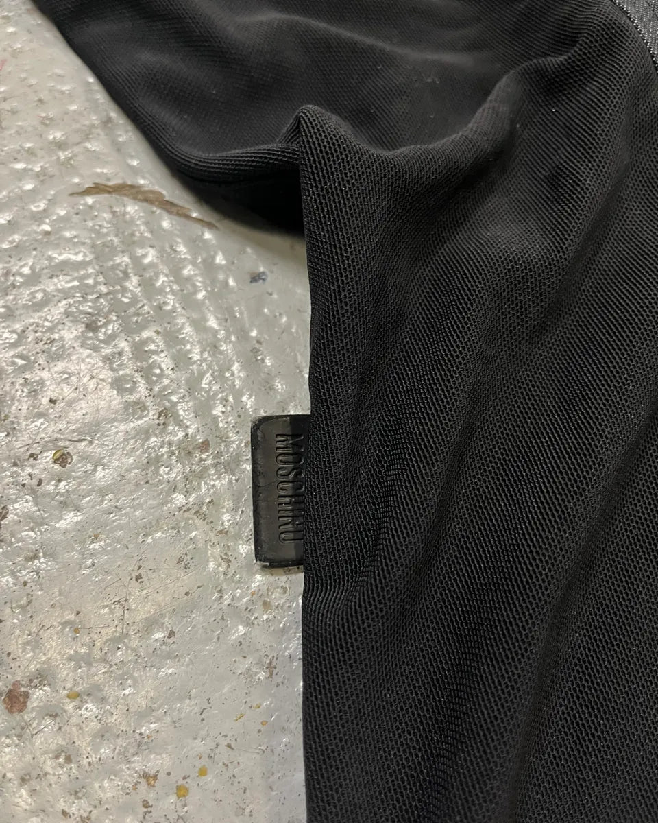 2000s Moschino Navy Denim Corset Black Dress aNFujrP 7