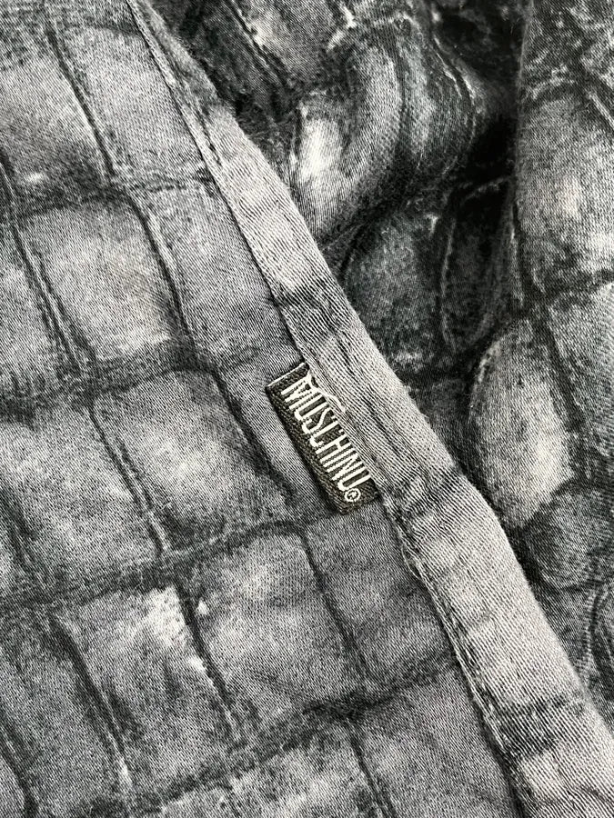 2000s Moschino Navy Scales Crocodile Effect Shirt WHVMqSE 9