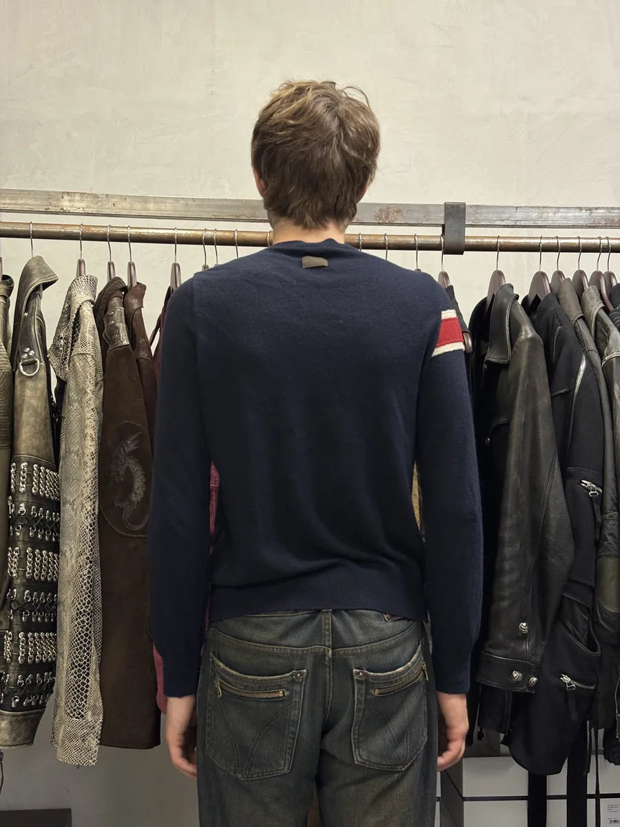 2000s Moschino Navy UK Flag Sweater RZMBdID 2