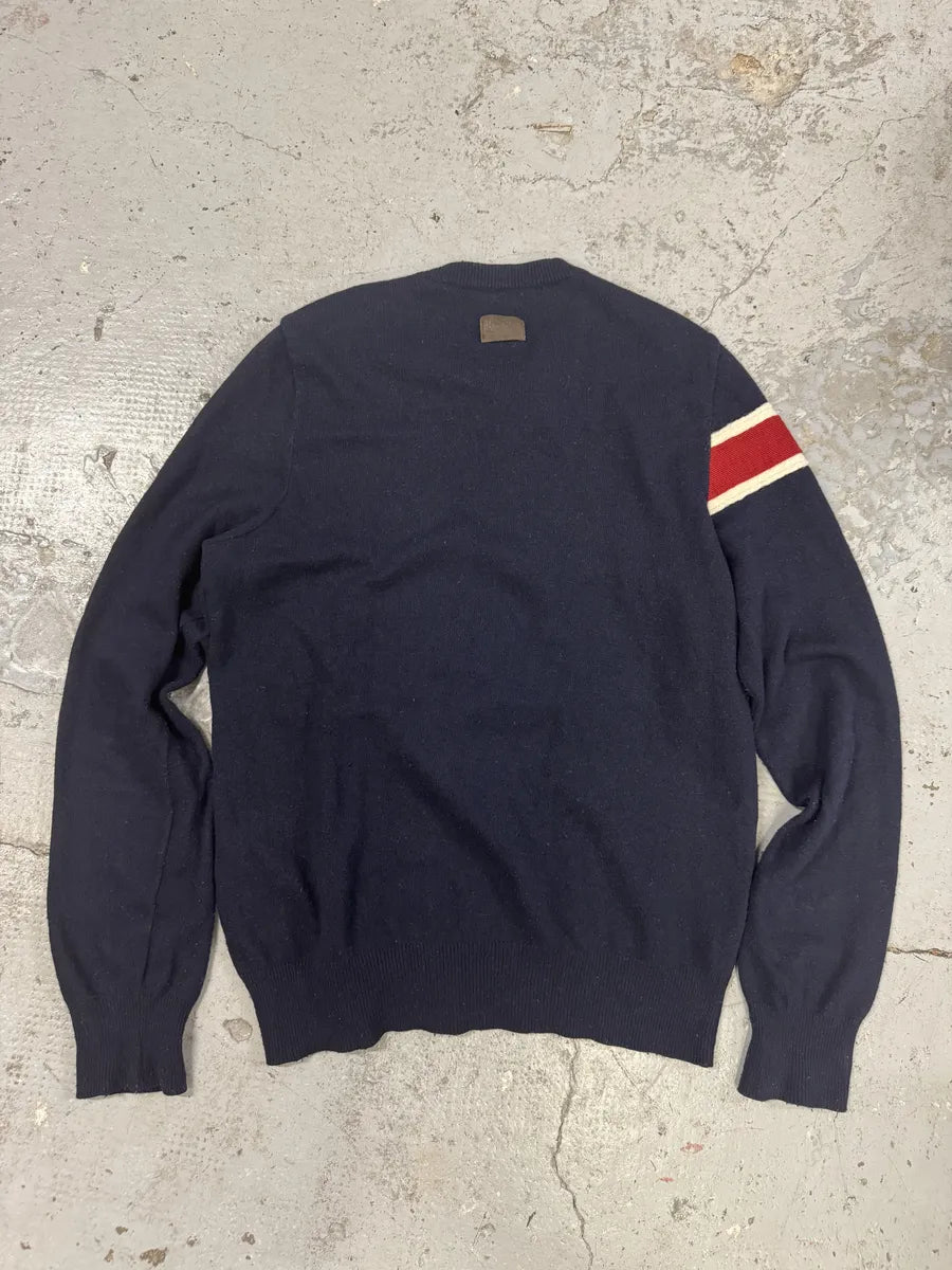 2000s Moschino Navy UK Flag Sweater RZMBdID 4