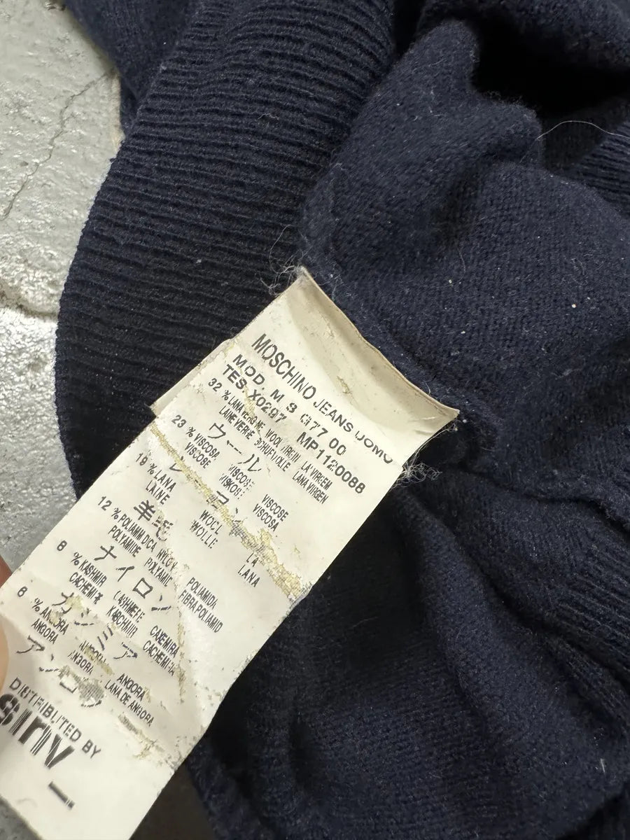 2000s Moschino Navy UK Flag Sweater RZMBdID 6