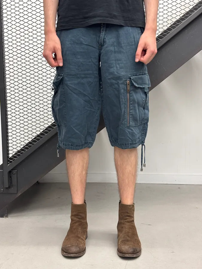 2000s Moschino Navy Utility Shorts YLwJBqt 0