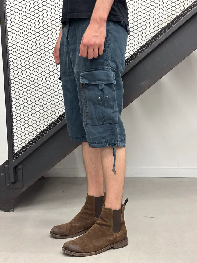 2000s Moschino Navy Utility Shorts YLwJBqt 1