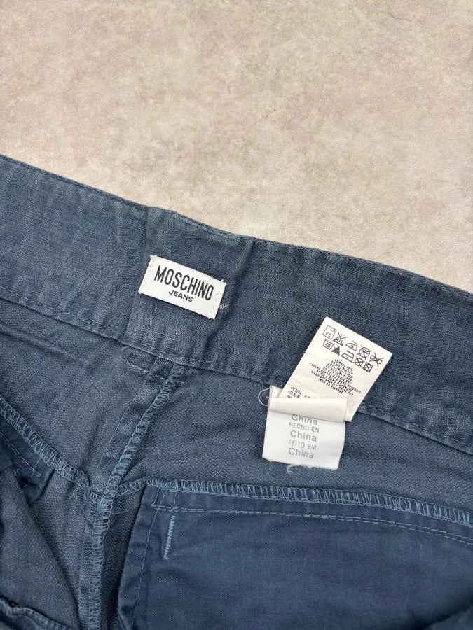 2000s Moschino Navy Utility Shorts YLwJBqt 10