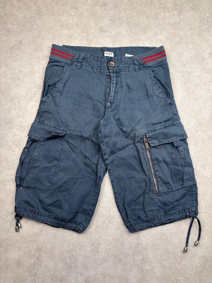 2000s Moschino Navy Utility Shorts YLwJBqt 2