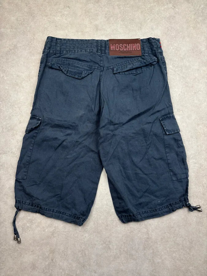 2000s Moschino Navy Utility Shorts YLwJBqt 5