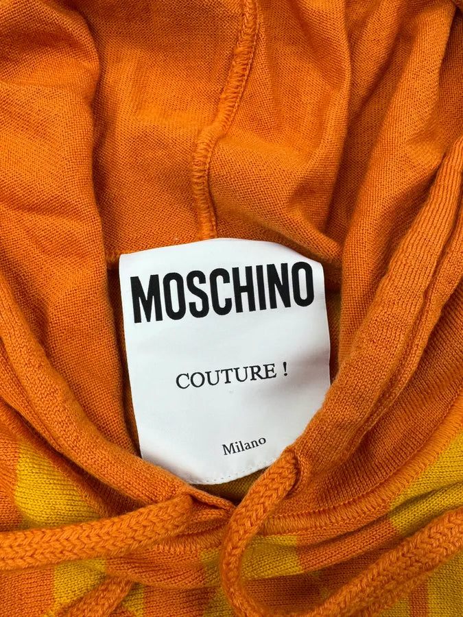 2000s Moschino Orange Yellow Striped Hoodie ZRlxPDO 6