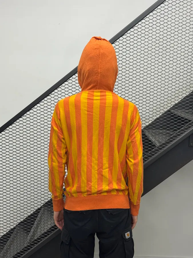 2000s Moschino Orange Yellow Striped Hoodie ZRlxPDO 2